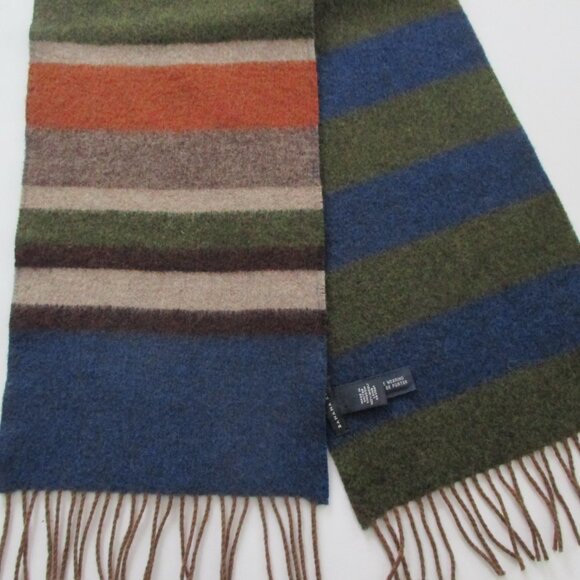 Banana Republic Striped Wool Scarf Made in the UK Whimsical - Picture 2 of 5